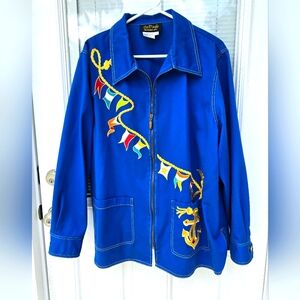 Bob Mackie nautical jacket XL